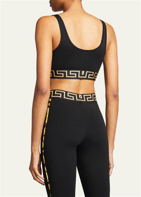 Versace Greca Border Sports Bra 